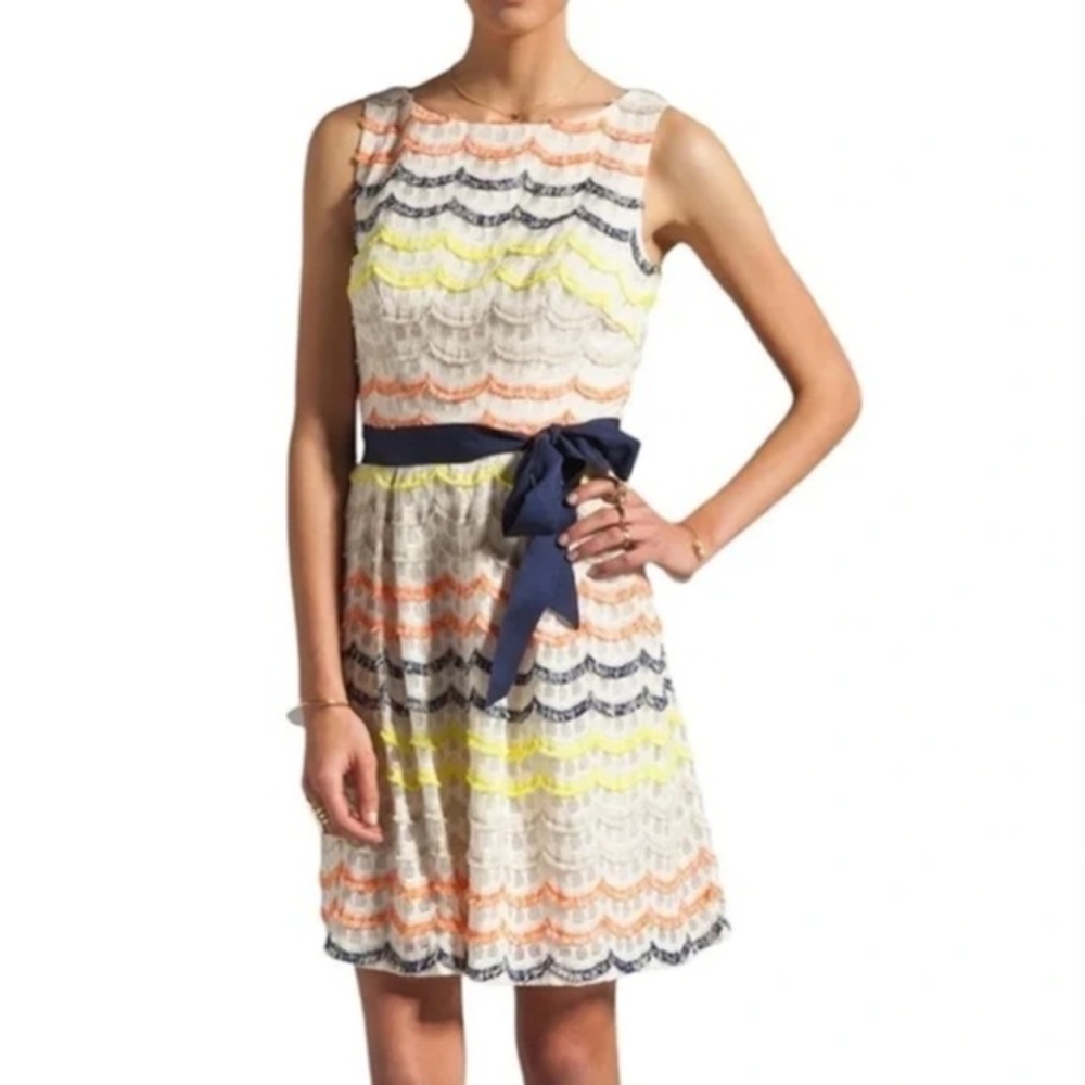 Trina Turk Scalloped Mini Fringe Dress Size 0